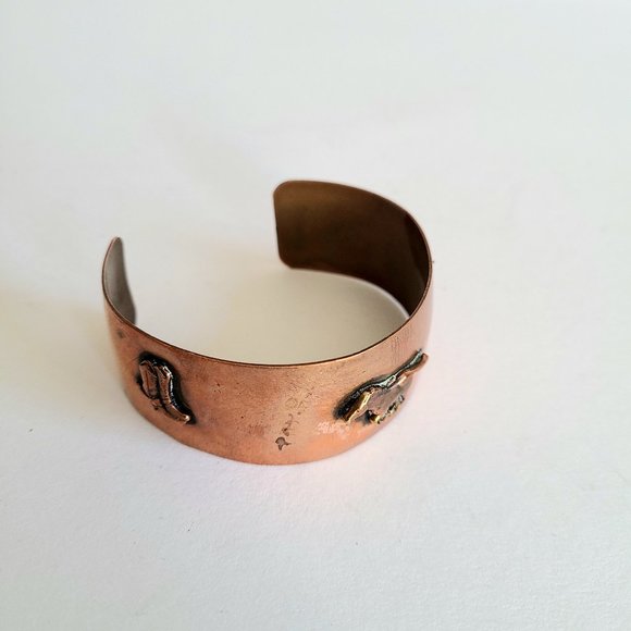 Copper western style chunky bangle/bracelet. - Picture 2 of 6